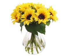 Gumolutin Künstliche Sonnenblumen Blumenstrauß Sonnenblumenstrauß für Zuhause Tischdekoration Arrangement Hochzeit DIY Dekoration