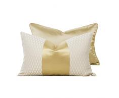 Ms. Yu Silkvein Series Kissenbezug Kissenbezug Kissenhülle Light Golden Deko Kissen für Zuhause Dekoration Modern 30 * 45cm Goldener Rhombus