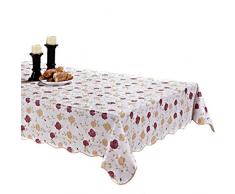 Ennas Tischdecke Flanell Vinyl Tischdecken Wasserdicht, rechteckig (Rechteck), Vinyl, cream,purple, tan, 54-Inch by 72-Inch oblong(rectangle)