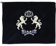 Majestic Giftware Geschenktasche Tallis Kefir Samt Stickerei 5 Eltern 13.5 x 11 schwarz/Silber