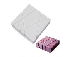D&B Kitchen Tools weiß Silikon geformt Cube Twill Mousse Kuchen dekorieren Form Backen Werkzeug für Schokolade Chiffon Formen Gebäck Art