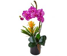 Nearly Natural Fast Natur Bromelie Seide Arrangement, Orchidee