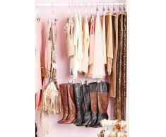 Die Boot Rack – kurz (88,9 cm) Garment & Boot-Rack – passt in die meisten Schränke (inkl. 6 Boot Kleiderbügel)