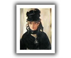 Art Wandbild manet-004–18 x 14 Edouard Manet Berthe Morisot mit Einem Blumenstrauß von Veilchen Brillanz Leinwandbild, 22 von 18
