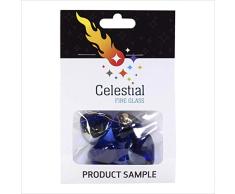 Celestial Fire Glass Feuerglas Diamanten Color Sample Cobalt Blue Luster