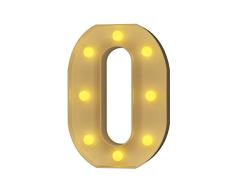 YOUZONE LED Festzeltbuchstaben Kunststoff LED Buchstaben Lichter Alphabet Licht Schild Dekoration Buchstaben A - Z Symbol & (A) 0