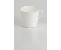Kimmel Henkelbecher Henkeltasse Teetasse Kaffeebecher Mehrweg bruchsicher 330 ml, Kunststoff, Weiß