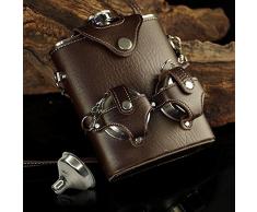 510 g Edelstahl Flachmann Pocket Flasche für Whiskey Whisky Wein Alkohol/GAP, mit Fall