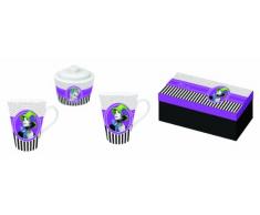 Baci Milano Becher Plus Zuckerdose, 2 Stück, Violett