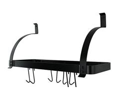 Rack It Up Wandregal mit 8 Haken, 61 cm, Schwarz