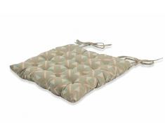 Galileo Casa 2420285 Kissen Stuhl, Polyester, Weiß/Grau, 40 x 40 x 7 cm