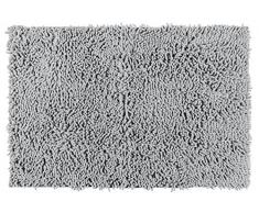 Wenko Chenille Light Grey Badematte, Duschmatte, Samtweich & Rutschhemmend, Polyester, Hellgrau, 80 x 50 x 0.1 cm