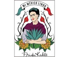 Ata Boy Frida Kahlo Dornen und Rosen 6,3 x 8,9 cm Magnet für Kühlschrank und Schließfächer Sortiment 2 2.5 x 3.5 Mi Mexico Lindo