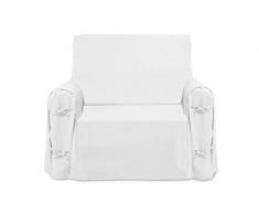 Sessel-Bezug, aus Baumwolle Panama weiß - 90 x 90 X 60