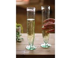 Kalalou Sektflöte, hoch, recycelt, Einheitsgröße, Grün