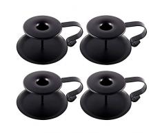 SUJUN Retro Eisen Taper Kerzenhalter Set 2 Stück einfache Schwarze Kerzenhalter Kerzenständer Kerzenständer für Halloween Weihnachten Esszimmer Zuhause Dekoration Display 4 Pcs Matte Black