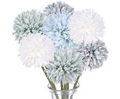 DearHouse Künstliche Blumen, 6 Stück, künstliche Hortensien, Brautstrauß für Zuhause, Garten, Party, Hochzeit, Dekoration Multicolor-7b