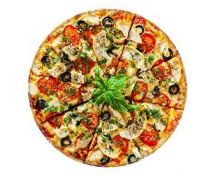 Broshan Runde Decke, Handtuch, kreative realistische Pizza-Decke / Überwurf, Picknick, bunte Fleece-Decke warm und gemütlich für alle Jahreszeiten, flauschige Flanelldecke, Stoff für Sofa, Bett. Large (47 Dia) Bild 2