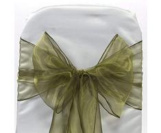 Firefly importen Organza Stuhl Schleifen Band, salbeigrün, 9-Inch by 10-Feet