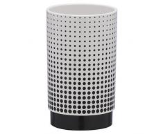 Sealskin Becher Speckles, Zahnputzbecher aus ABS, schwarz/weiß, 6,9 x 6,9 x 11,4 cm