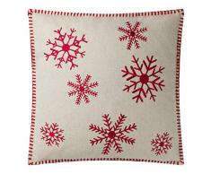 JWH JW Weihnachtsbäume Accent Kissen Wolle Kissenbezüge Deko Bestickt Snow Flake Kopfkissen Home Sofa Auto Bed Room Decor 45,7 x 45,7 cm