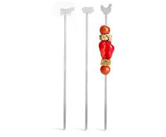 Sagaform BBQ Fleischspieße, Edelstahl, Silber, 34 cm