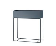 Ferm Living Plant Box Blumenkasten, Metall, dunkelgrau, 65cm