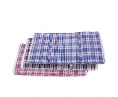 4 Stück große Kunststoff kariert Aufbewahrung Wäschekorb Einkaufstaschen W. Reißverschluss & Griffe