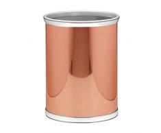 Kraftware poliert oval Abfallkorb, Kupfer/Chrom, 35,6 cm