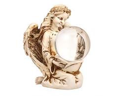 Amlong Kristallfigur Engelsfigur, 6,4 cm Durchmesser, klare Kristallkugel mit Geschenkbox