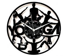 Instant Karma Clocks Wanduhr aus Vinyl Geschenkidee Cosmologie Cabala Namasté Fitness Yoga, Vintage, Handmade