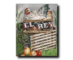 Hahn, Henne Küche Wandsticker Animal Kunstdruck (40 x 50)