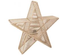 Konstsmide 3556-490 Metallstern mit petroleumblauem Baumwollfaden umwickelt / für Innen (IP20) / 230V Innen / ohne Leuchtmittel / mit an/aus Schalter / E14 Lampenhalterung / schwarzes Kabel