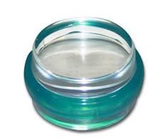 HSI Türstopper Kunststoff Transparent, Kautschuk, Klar mit Blauem Gummiring, 3.8 x 3.8 x 2.2 cm