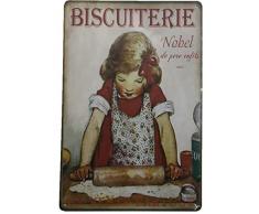 AIQIBAO Aikibao Metallschild, Vintage-Design, Wanddekoration, für Zuhause, Kaffee, Garage, Bar, Pub, Küche, 30,5 x 20,3 cm J