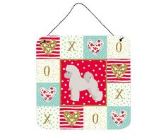 Carolines Treasures Bichon Fris Love Türaufhänger, Wanddekoration, Mehrfarbig