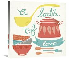 Global Galerie Mary Urban, EIN Schöpflöffel der Liebe Giclée-Gespannte Leinwand Kunstwerk, 61 x 61 cm