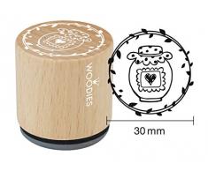 Woodies 071783 StempelHomemade mit AufschriftLove Marmeladenglas schwarz