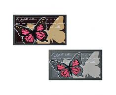 Velcoc beflockt Gummi Fußmatte flomat Design 10, Mehrfarbig, One Size