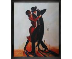 overstockArt Tango Ölgemälde mit Studio Black Holz Winkelrahmen by Justyna Kopania