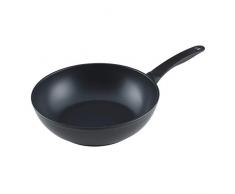 KUHN RIKON Easy Induction Aluminium Wok antihaftbeschichtet, induktion, 28 cm, schwarz