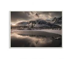Stupell Industries Epische Fotografie, Design von Enrico Fossati, Kunstdruck auf Leinwand, 16 x 20 cm Wandtafel 13x19 Wandschild