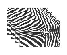 WOOR Zebra Tischsets für Esstisch, hitzebeständig, Küchentisch-Dekoration, waschbar, 1 Stück one-Size Multi01
