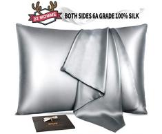 Winjoy Kissenbezug aus Seide Queen grau