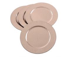 SARO LIFESTYLE Platzteller, rund, 4 Stück Modern 13 champagnerfarben