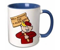 3dRose für Kinder, Eltern, die Sich für eine | Shot-Two, Tasse, Keramik, Blau/Weiß, 10,16 x 7,62 x 9,52 cm