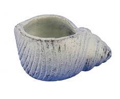 Hampton Nautical Cast Iron Seashell Decorative Tea Light Holder, 4, Whitewashed