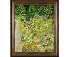 La Pastiche Ölgemälde, Motiv Obstgarten mit Rosen, 73,7 x 63,5 cm, Mehrfarbig