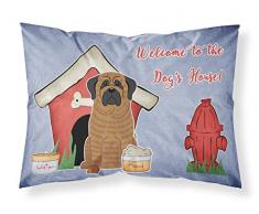 Caroline s Treasures bb2769pillowcase Hund House Collection Mastiff gestromt Stoff Kissenbezüge, Standard, Multicolor