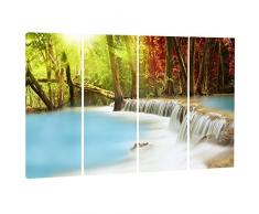 designart blau Waters von Huai Mae Kamin Wasserfall L & Scape Metall Wand Kunst – mt7136, 48x28